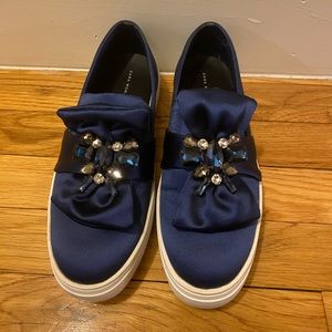 Zara satin slip ons